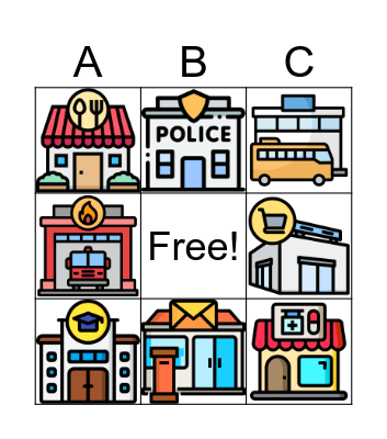 Places in the city bingo! Bingo Card