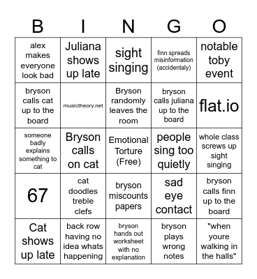 AP Theory Bingo Card