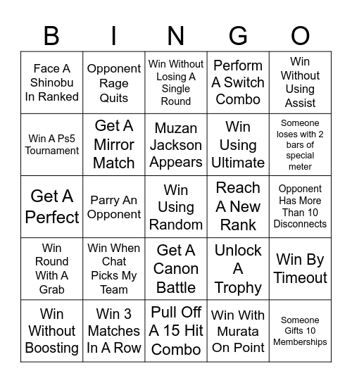 HINOKAMI BINGO CHRONICLES Bingo Card