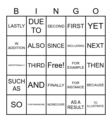 TRANSLATION Bingo Card
