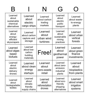 ROUND 3 Bingo Card