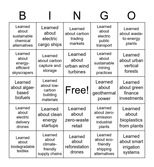 ROUND 3 Bingo Card