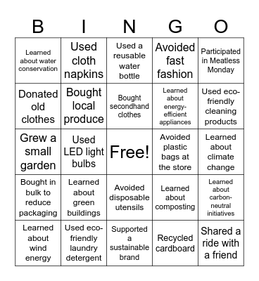 ROUND 2 Bingo Card