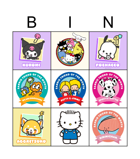 SANRIO BINGO Card