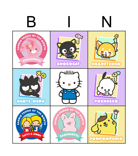 SANRIO BINGO Card