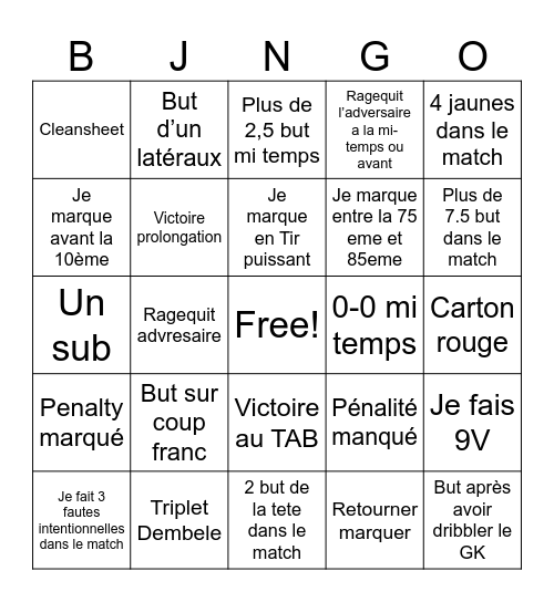 Bingo sans titre Bingo Card