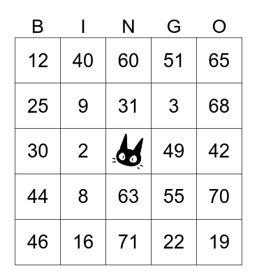 STAR BINGO Card