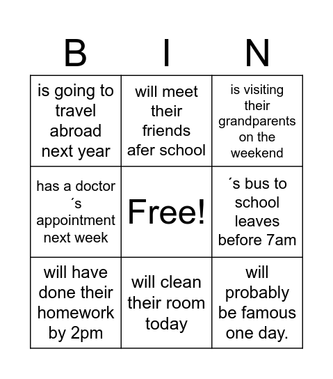 find someone who ... Bingo Card