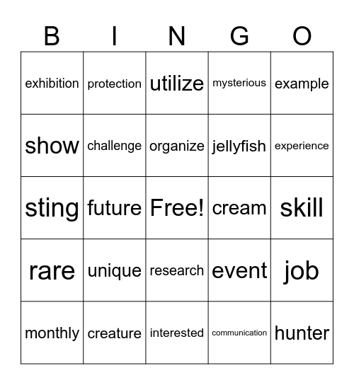 Lesson 5_英コⅠ Bingo Card