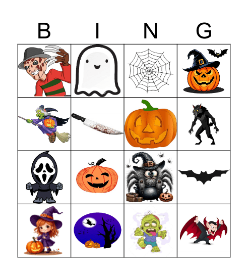 Halloween Bingo Card