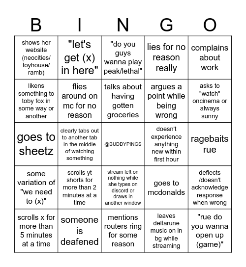 Meeting Bingo Card