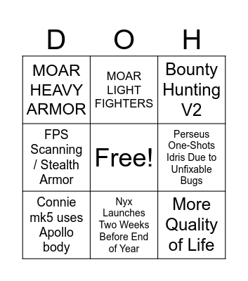 CitCon 2025 DOH! Bingo Card