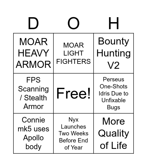 CitCon 2025 DOH! Bingo Card