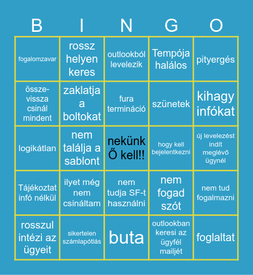 Világtalan Bingo Card