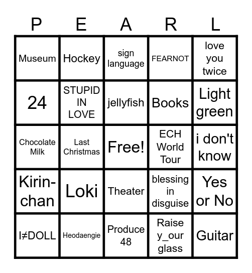 Yunjin CSE: Pearls of Our Own Bingo Card