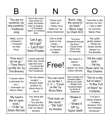 Figurative Language Bingo Card