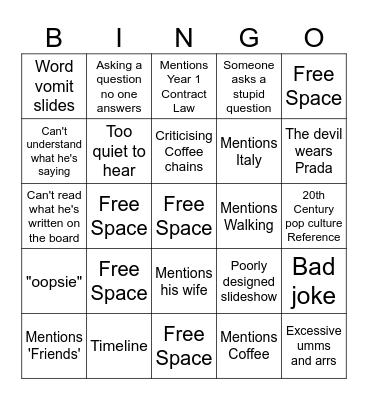 luca siliquini-cinelli lecture bingocard Bingo Card