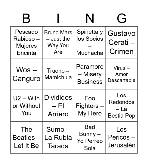 Bingo Card
