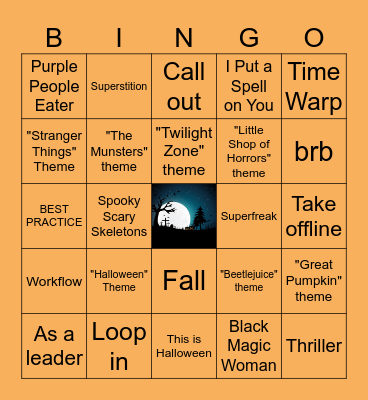 Halloween Hits Bingo Card