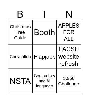 Dt meeting Bingo Card