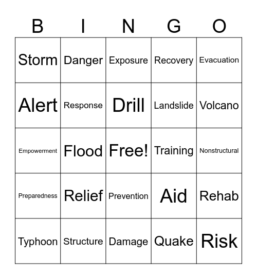 BINGO BEFORE THE STORM Bingo Card