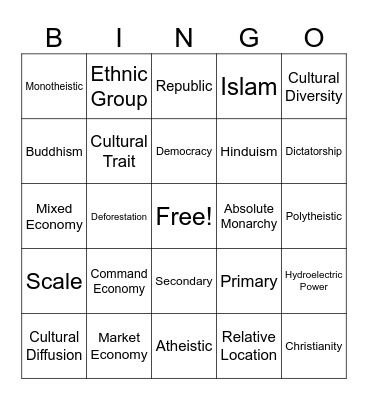 Essential Skills Bingo Card