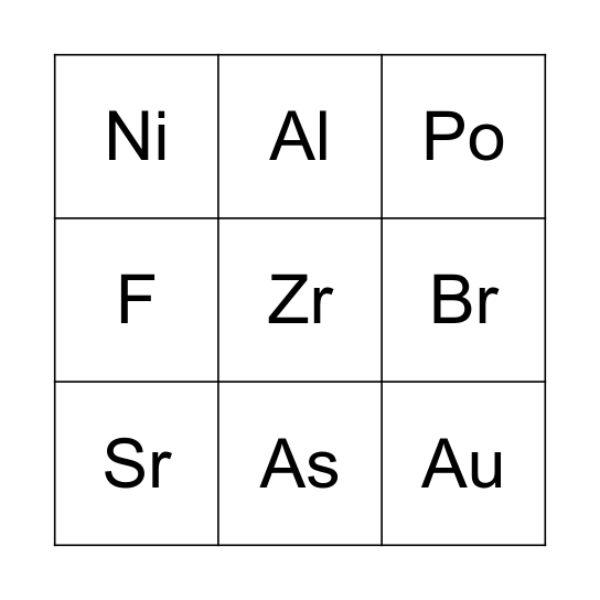 LOTERÍA ATÓMICA Bingo Card