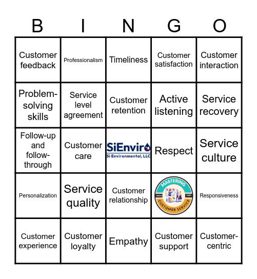 Customer Service Bingo Card