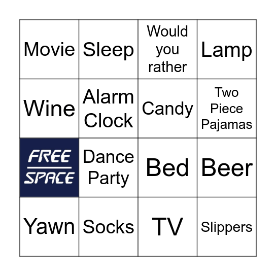 Pajama Day Bingo! Bingo Card
