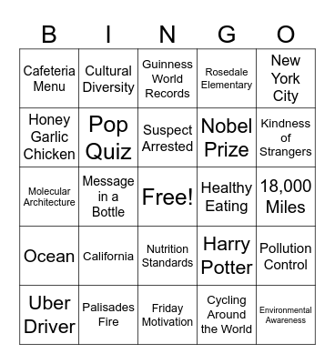 CNN 10 10/9/25 Bingo Card