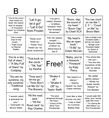 Figurative Language Bingo Card