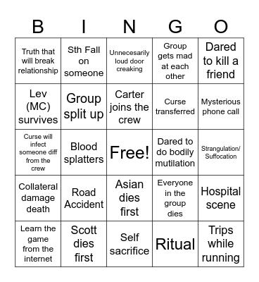 Truth or Dare Bingo Card