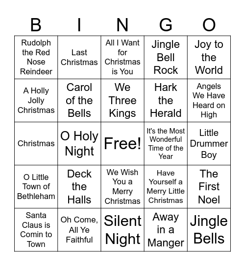 Christmas 2 Bingo Card