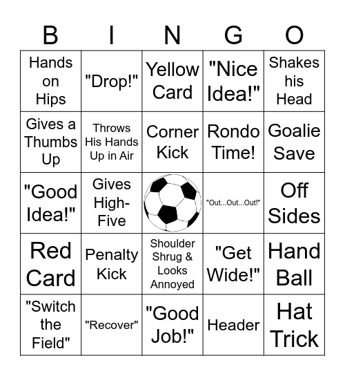 Sideline Sass Bingo Card