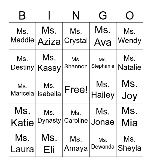 OBT KA TEACHERS Bingo Card