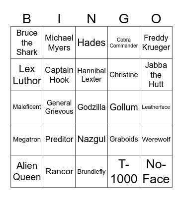 EGC Halloween Bingo Card