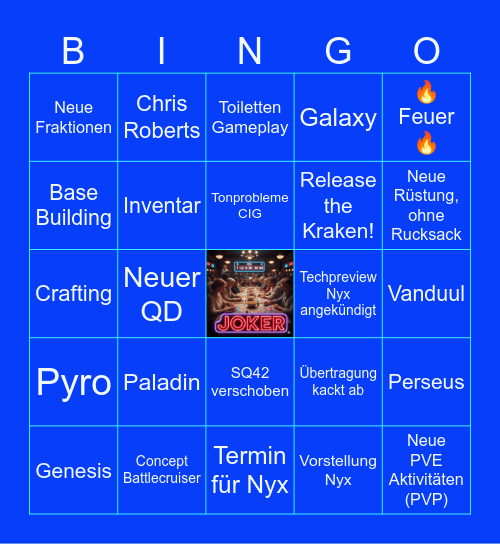 Kistenschubser - CitizenCon Direct Bingo Card
