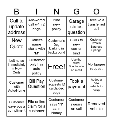 Rob Jackson Phone Bingo Card