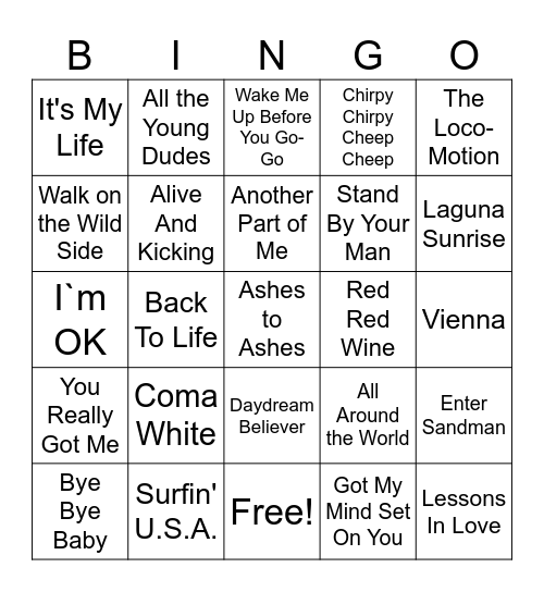 Purple Mango Disco Bingo Card