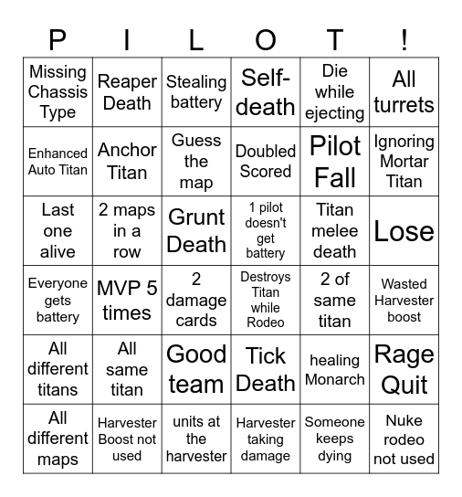 Frontier Defense Bingo Card