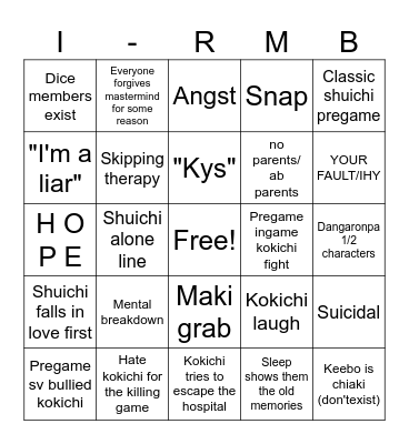Remember Bingo Card