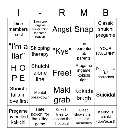 Remember Bingo Card