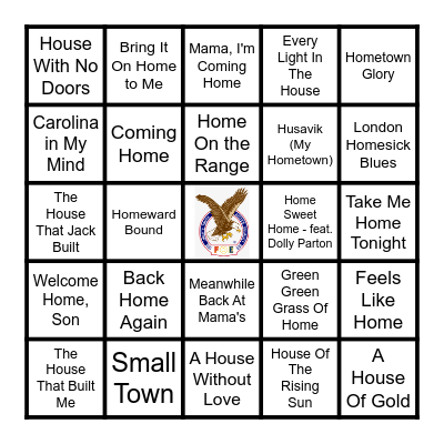 HOMES PT. 1 Bingo Card