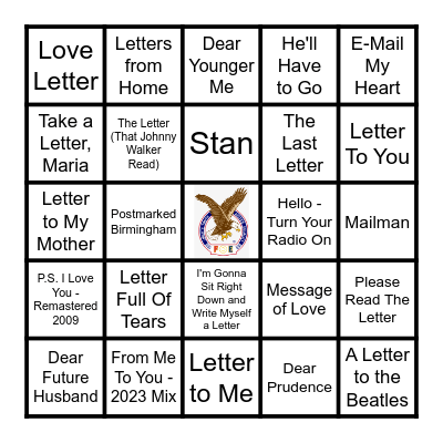 MAIL Bingo Card