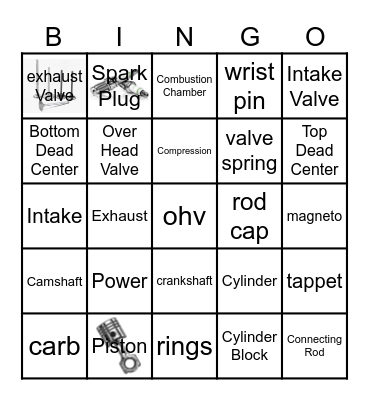 Small Engine Bingo Card