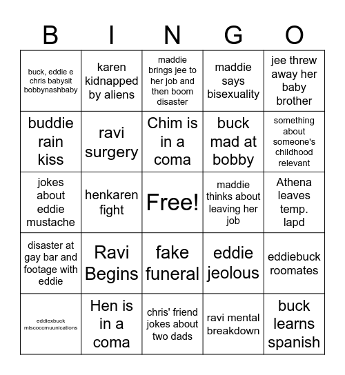 s9 Bingo Card