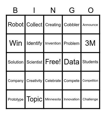 Science Challenge Bingo Card