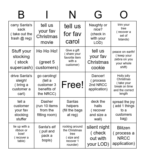 BLACK FRIDAY BINGO Card
