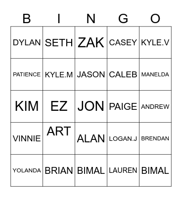 WEST CENTRAL Bingo Card