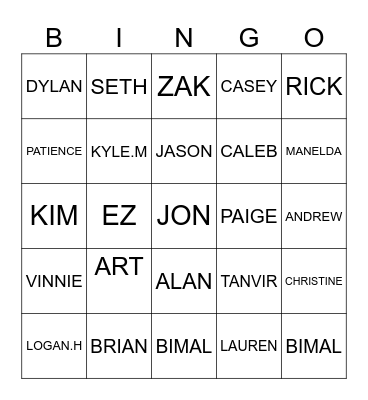 WEST CENTRAL Bingo Card